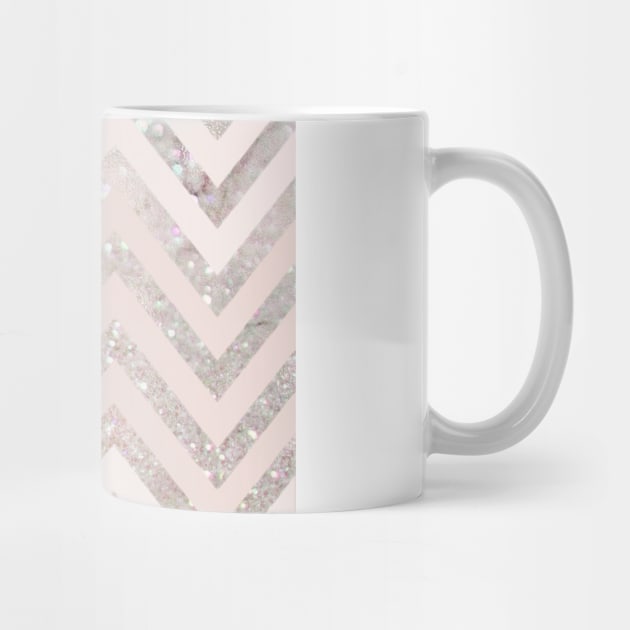 Pink Marble Black Chevron Color Block Geometric by Printable Pretty